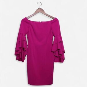 ANTONIO MELANI Fuchsia Long Sleeve Dress